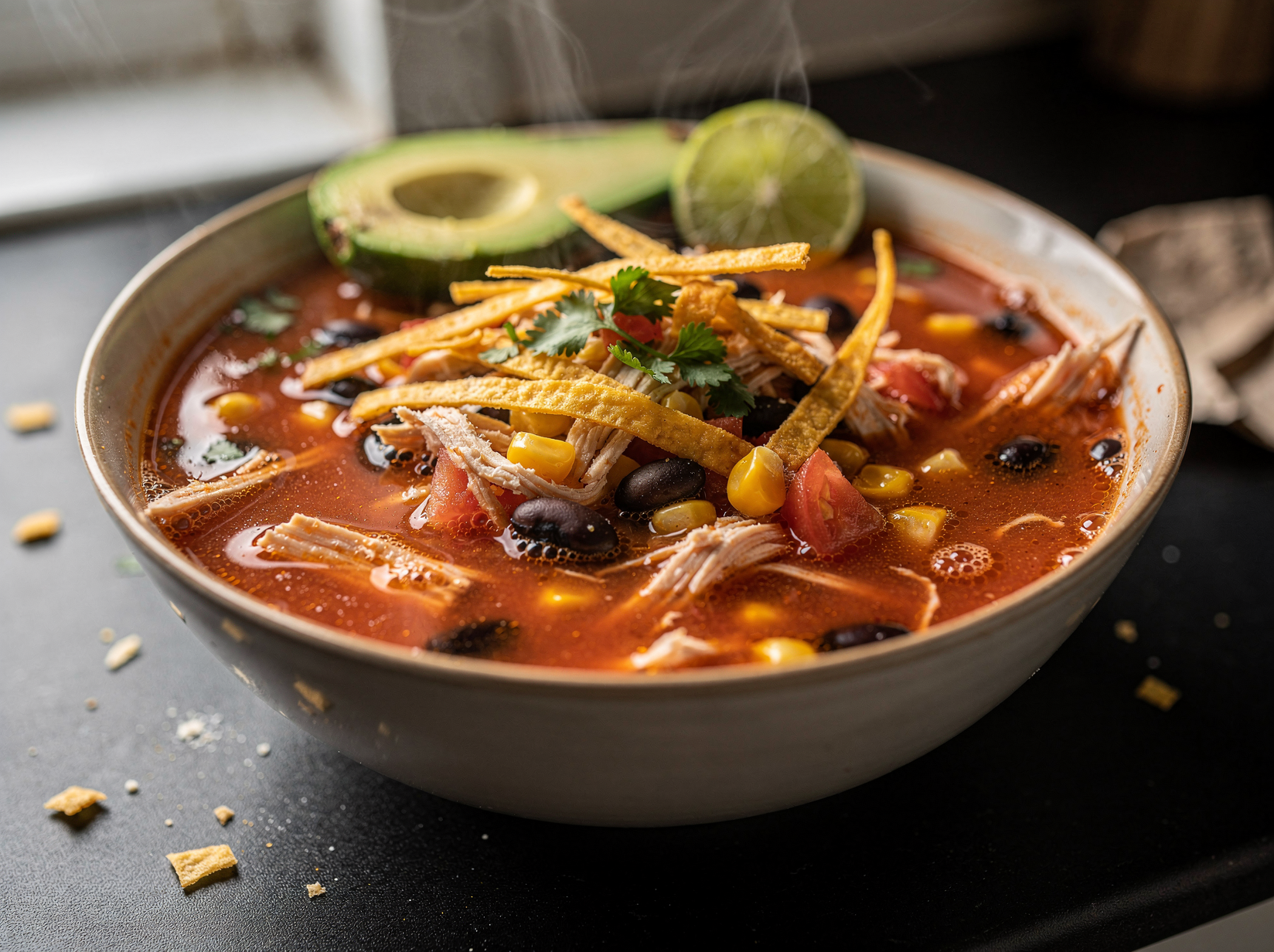 Slow Cooker Chicken Tortilla Soup