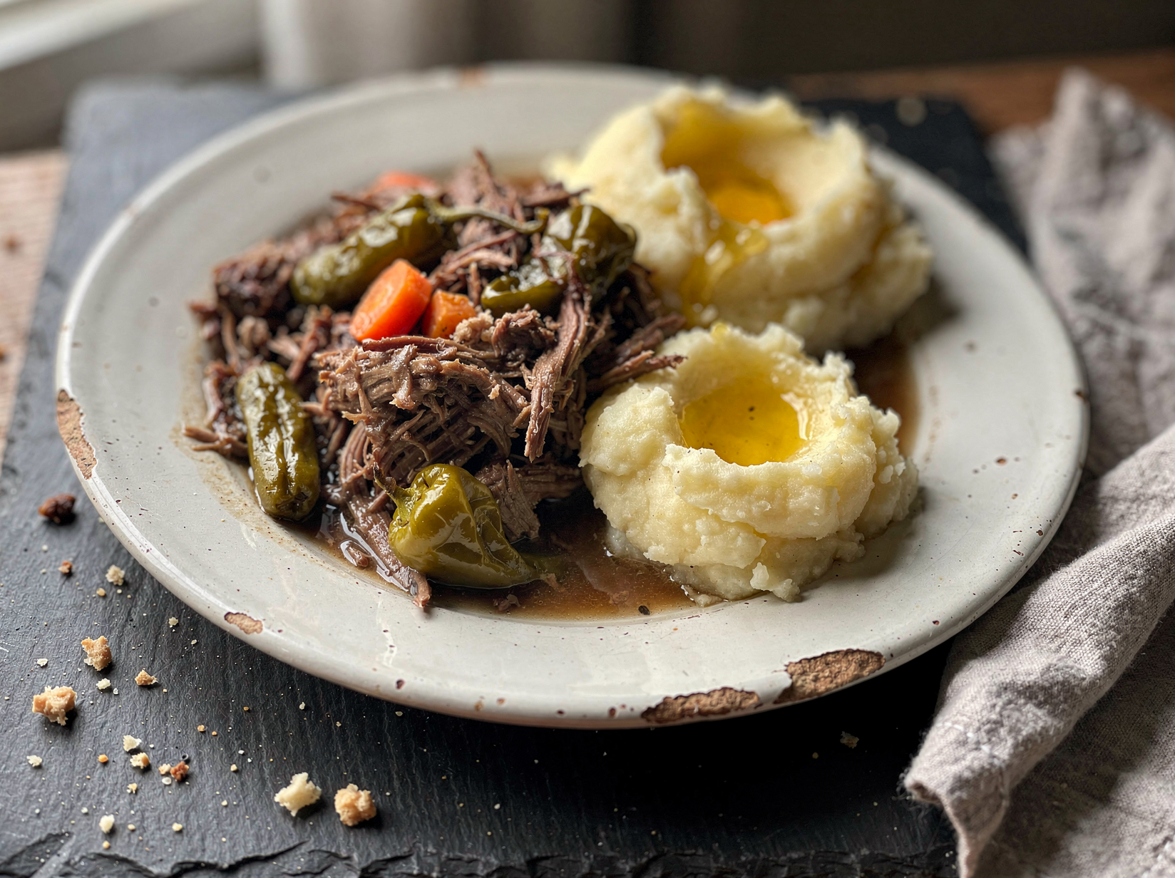 Slow Cooker Mississippi Pot Roast