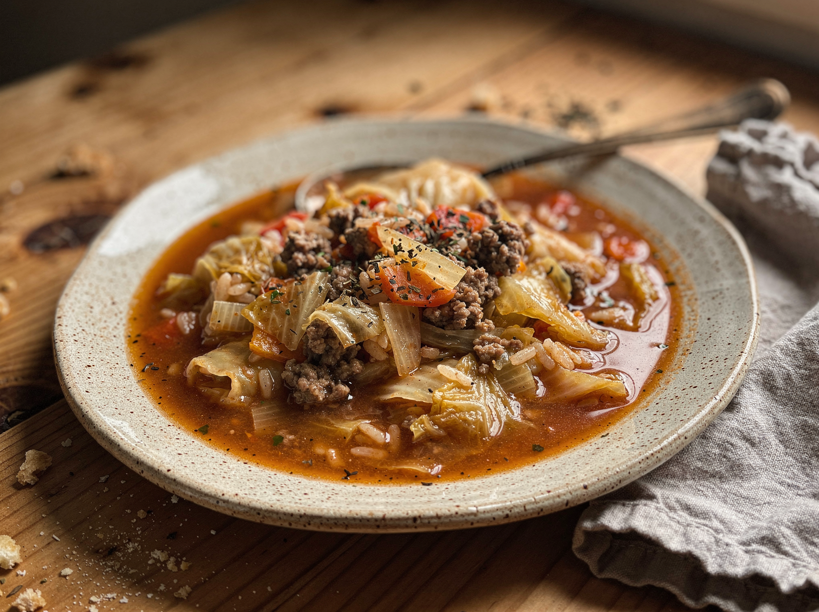 Slow Cooker Cabbage Roll Soup