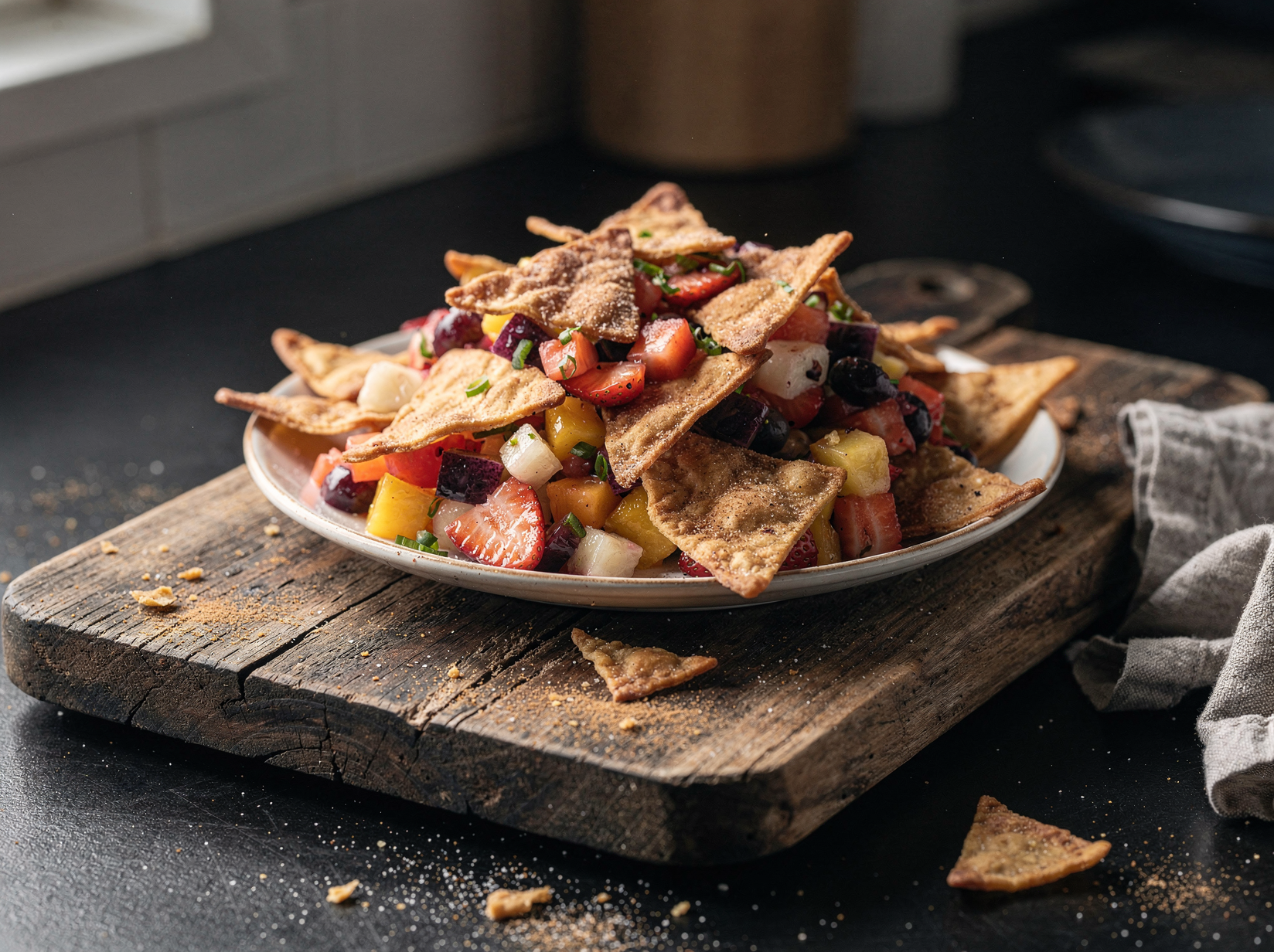 Fruit Salsa with Cinnamon Chips