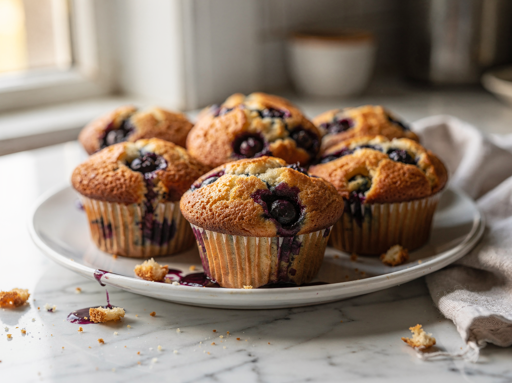 Fold in the blueberries