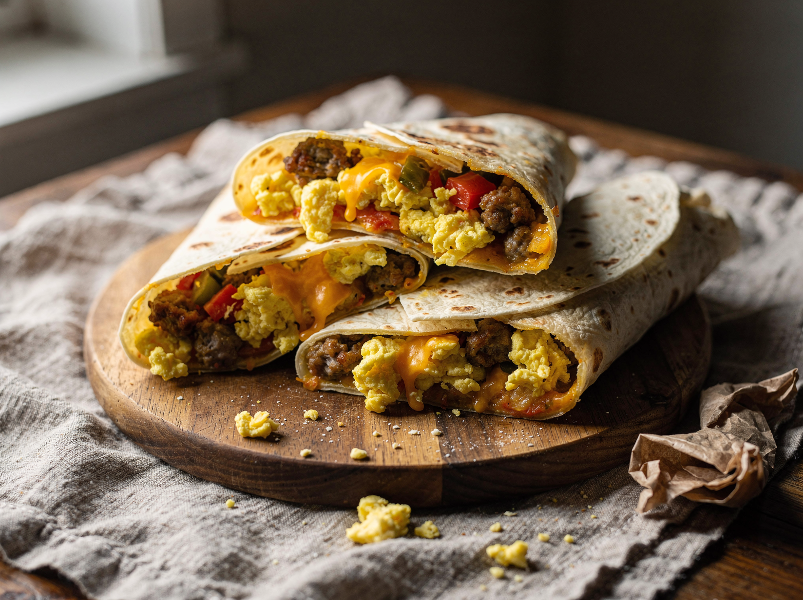 Warm and fill the tortillas