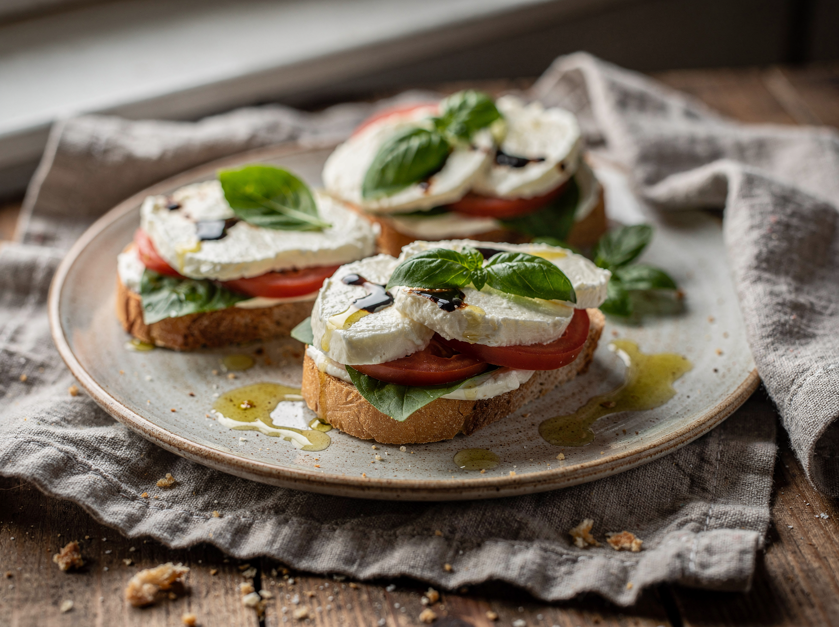 Layer the mozzarella