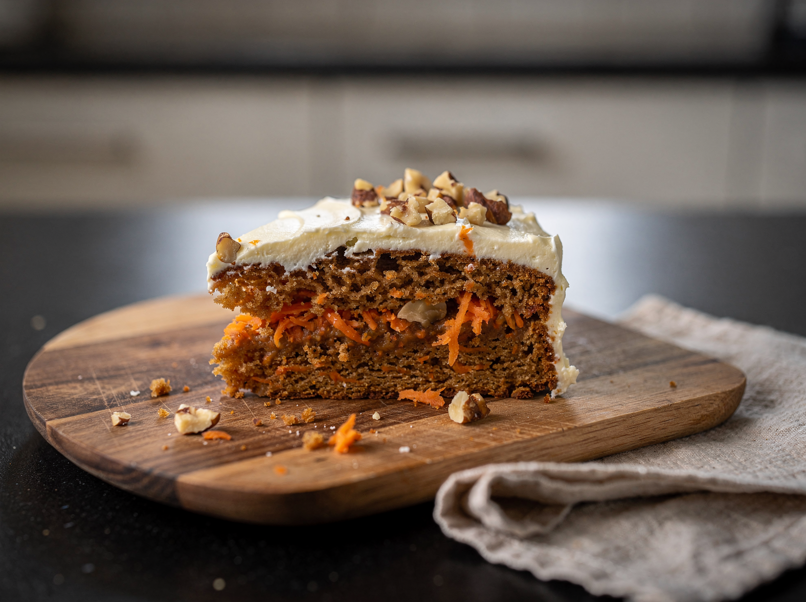 Fold in carrots and nuts