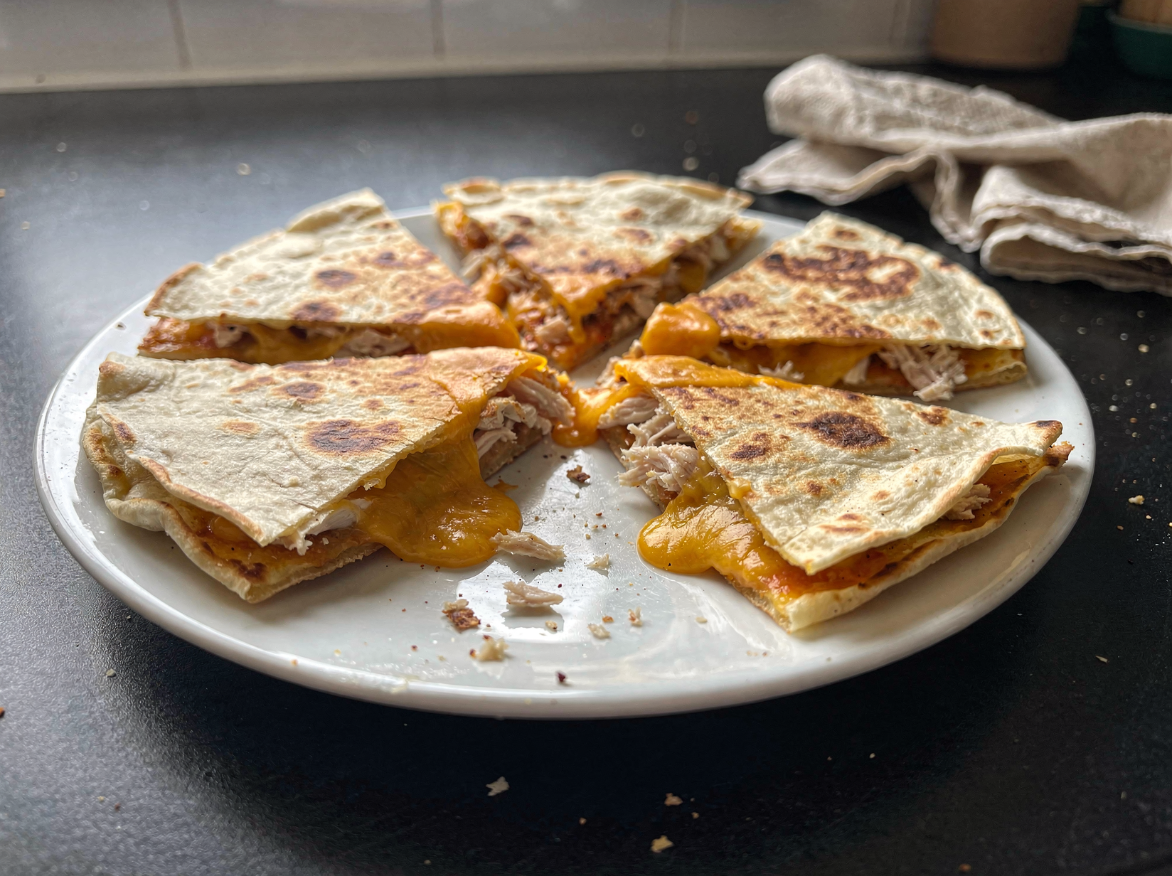 Build the first quesadilla