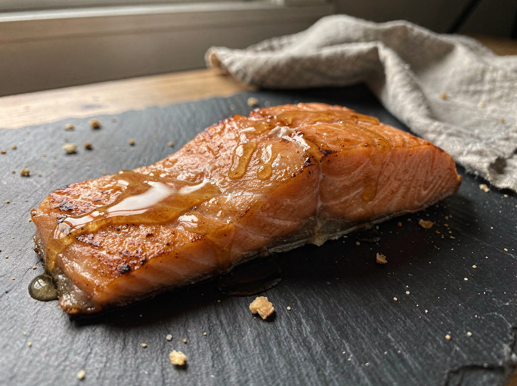 Sear flesh side down