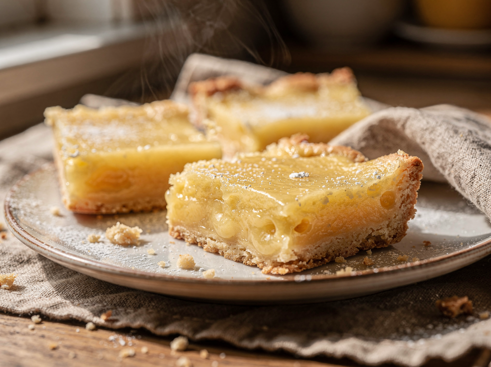 Bake until just set