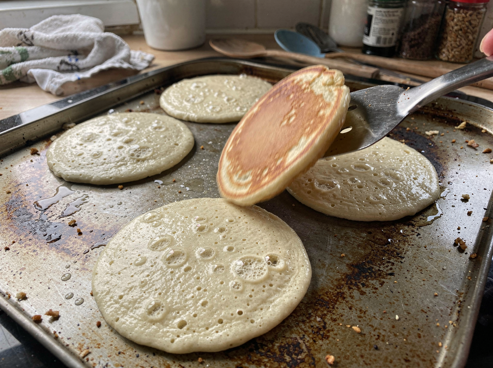 Cook on the griddle