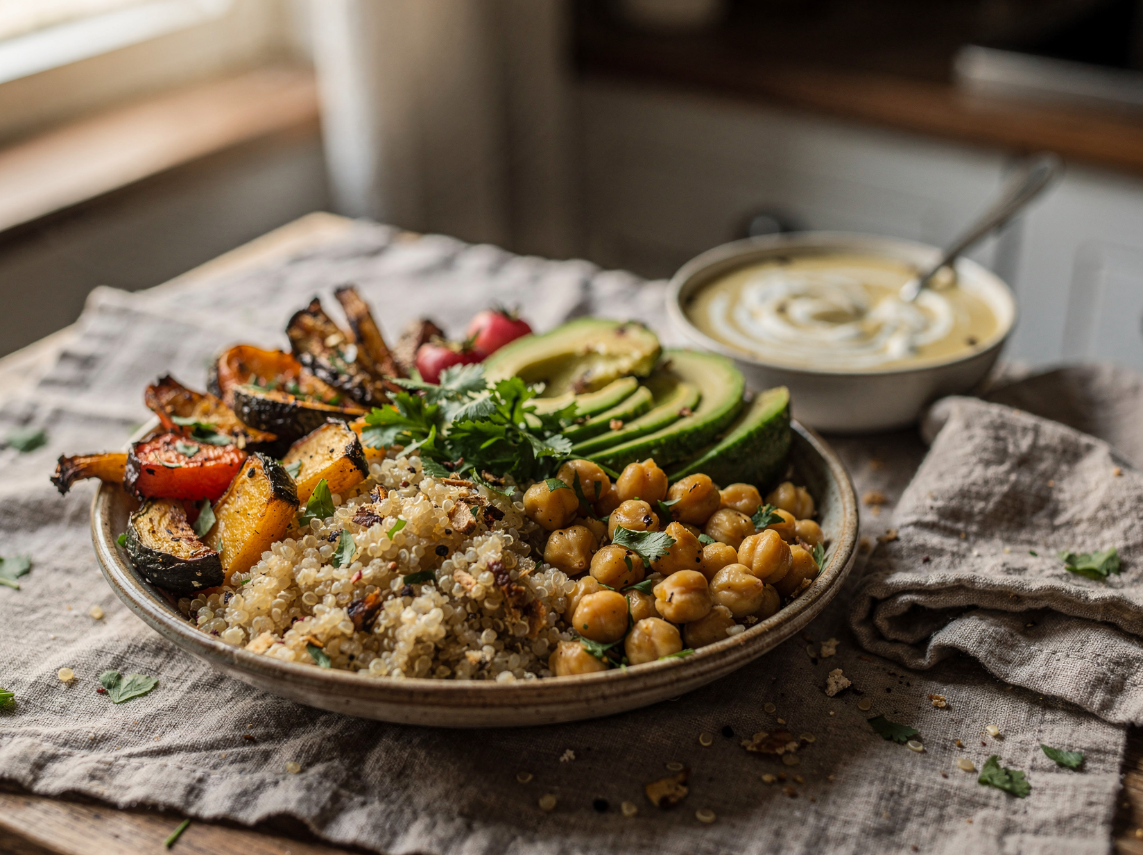 Whisk the lemon tahini sauce
