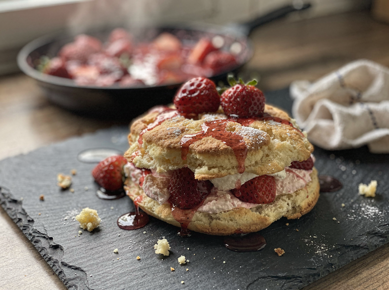 Macerate the strawberries