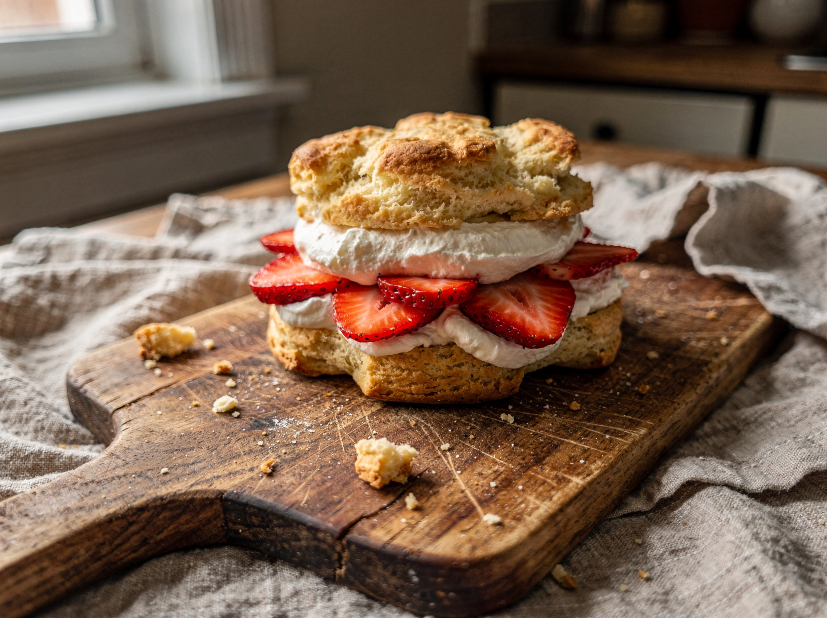 Shape and cut the biscuits