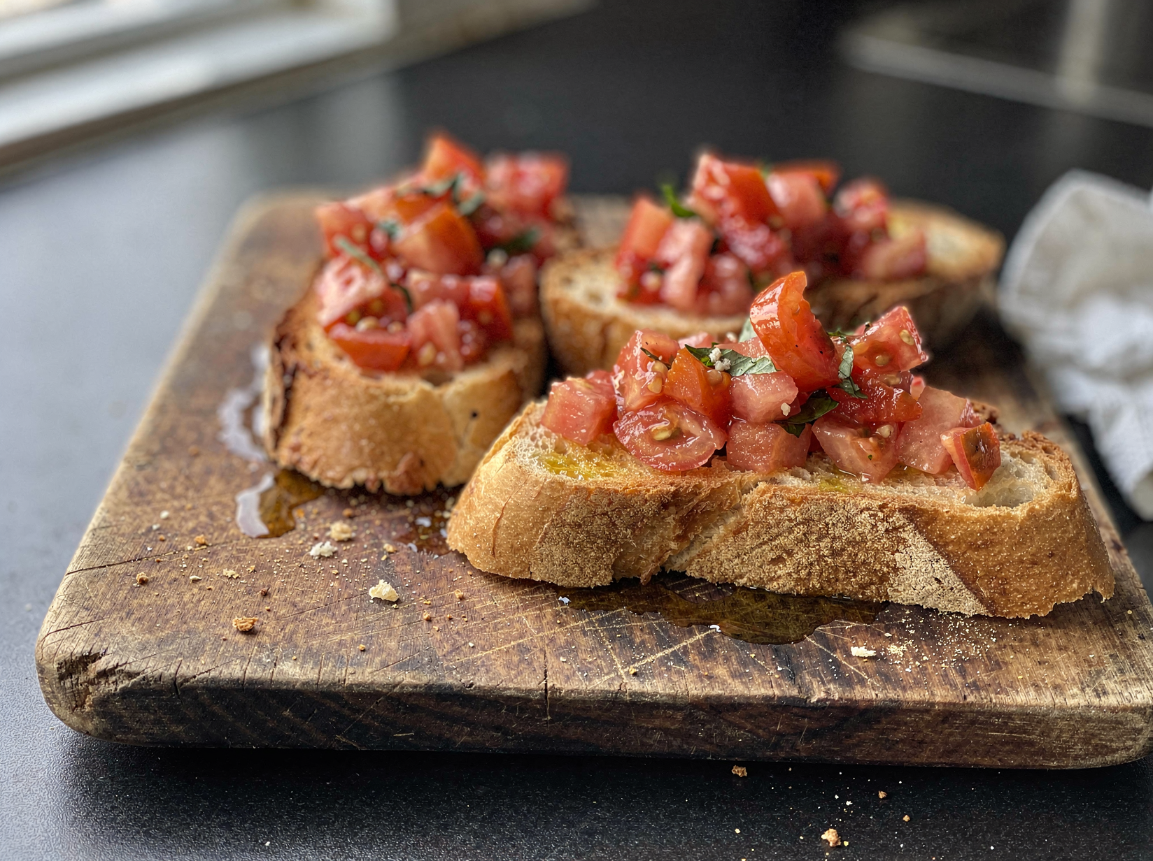 Toast until golden and crisp